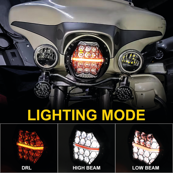 HONEYCOMB 7" LED SCHEINWERFEREINHEIT